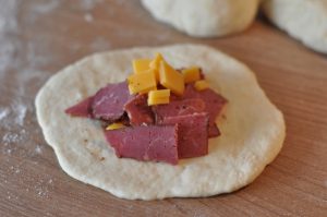 Pastrami Cheddar Pretzel Buns