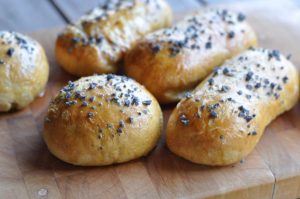Pastrami Cheddar Pretzel Buns