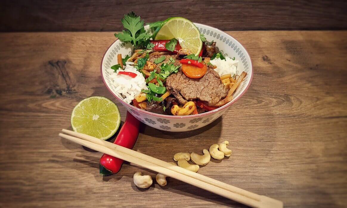 Rinderfilet aus dem Wok