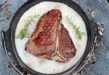Steak im Salzbett garen