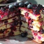 Blueberry Pancakes Pfannkuchen mit Blaubeeren