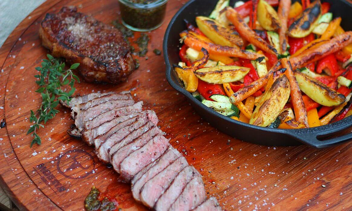 Roastbeef mit Gemüsepfanne