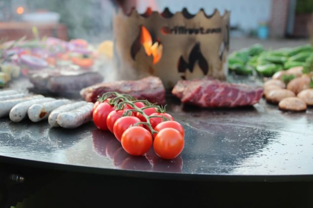 XXL Feuerplatte Grillrost com 100cm Durchmesser 12