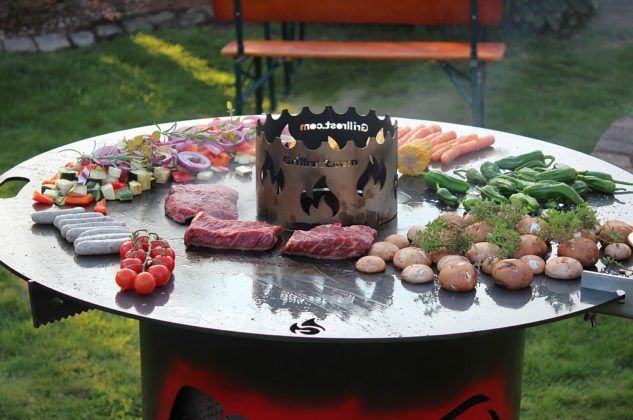 XXL Feuerplatte Grillrost com 100cm Durchmesser 13