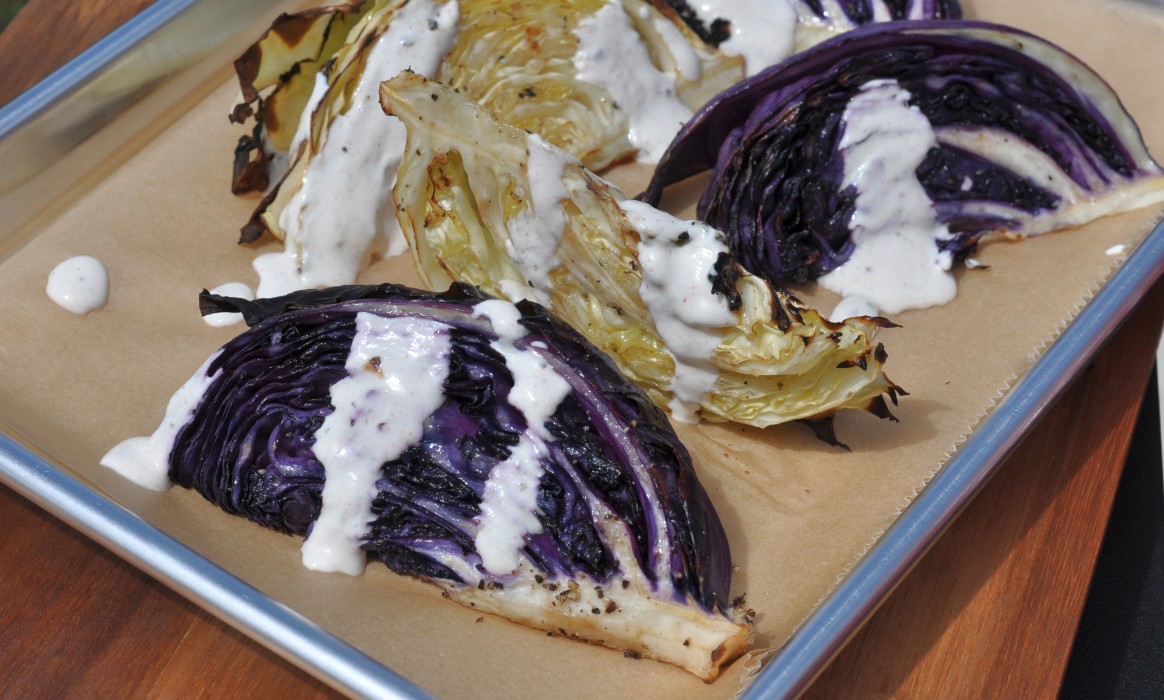 Gegrillter Rotkohl