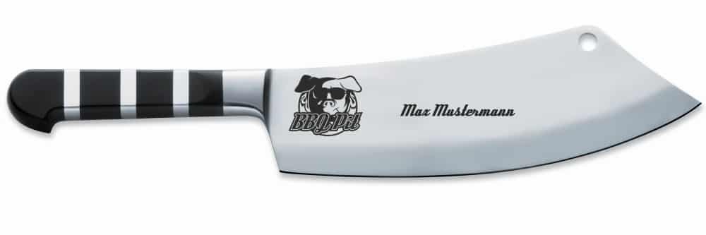 Ajax 1905 Kochmesser von F. Dick mit BBQPit-Logo und Wunschname 2 Das Ajax 1905 Kochmesser in der BBQPit-Edition mit Wunschname