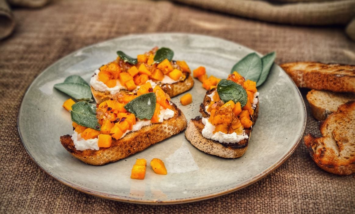 Kürbis-Bruschetta