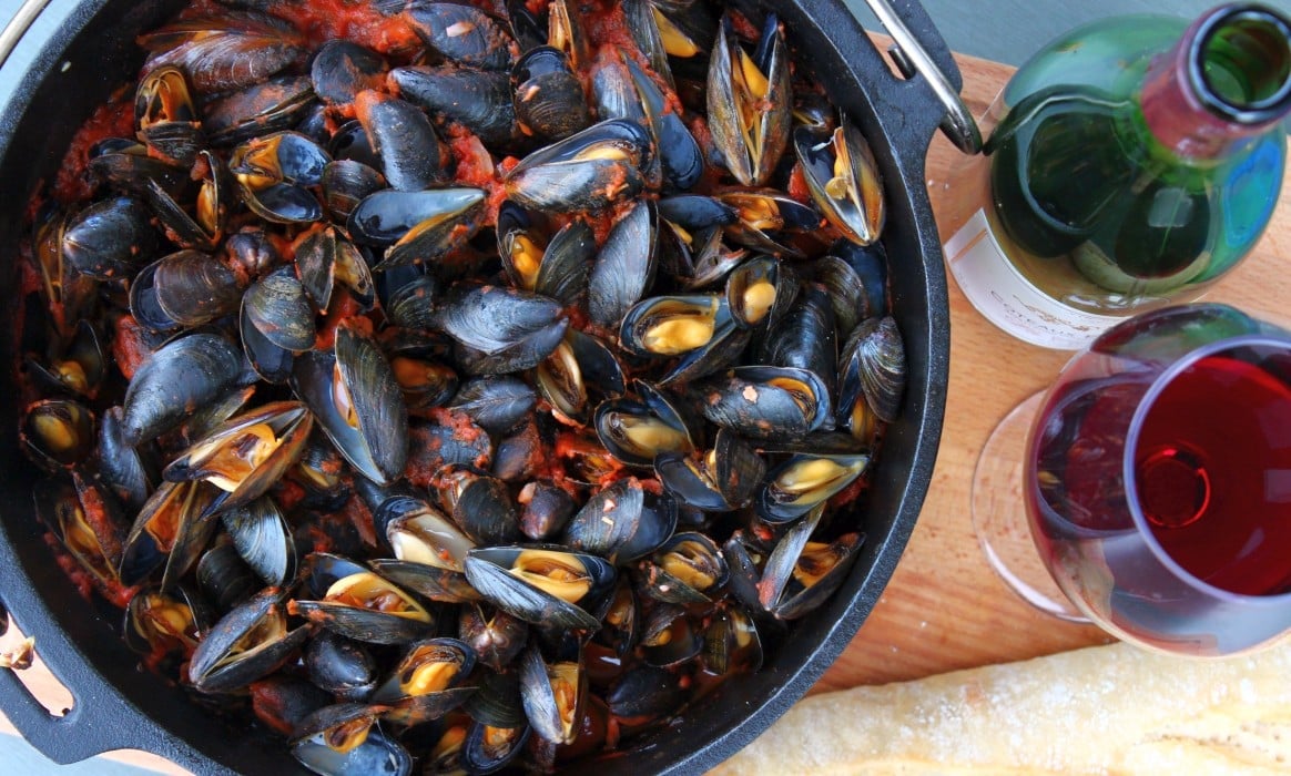 Miesmuscheln aus dem Dutch Ovenn