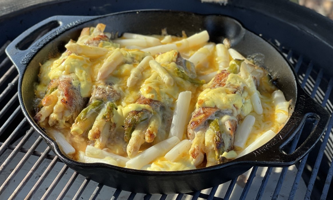 Spargel-Gratin mit Schnitzeln