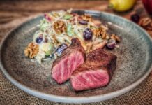 Short Rib Meat mit Selleriesalat
