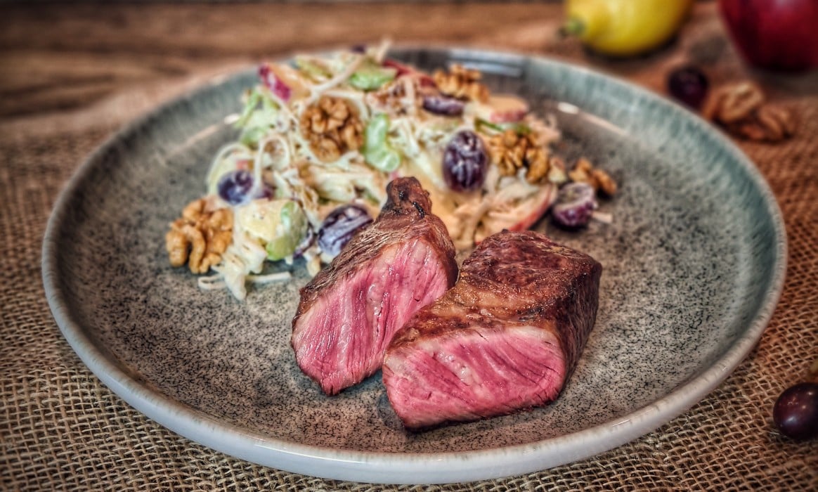 Short Rib Meat mit Selleriesalat