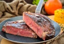 Cowboy-Steak mit Kürbis-Risotto