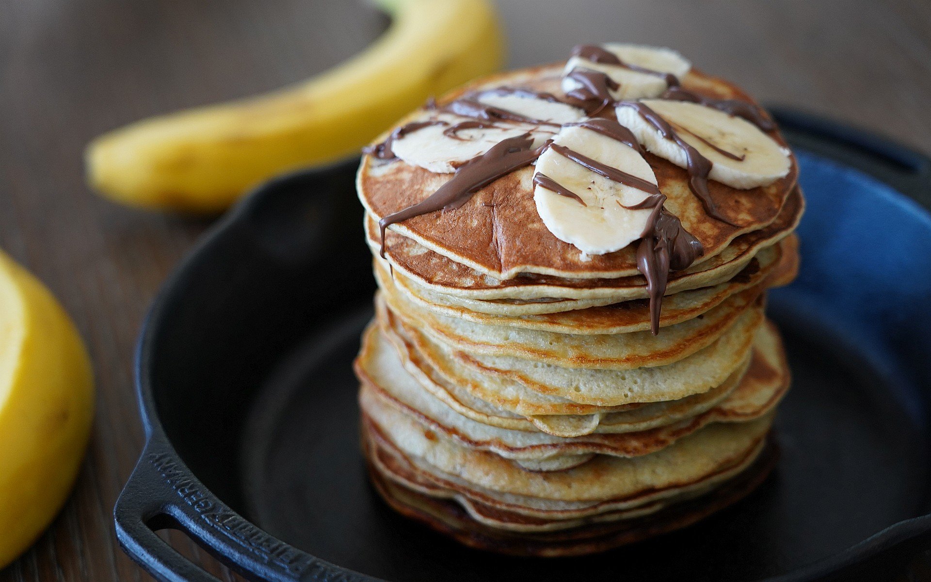 Bananen-Pfannkuchen ohne Zucker