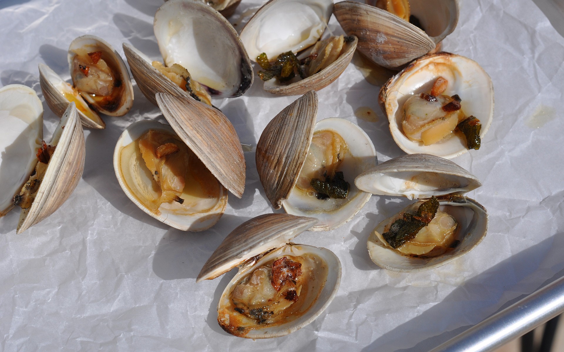 Gegrillte Muscheln