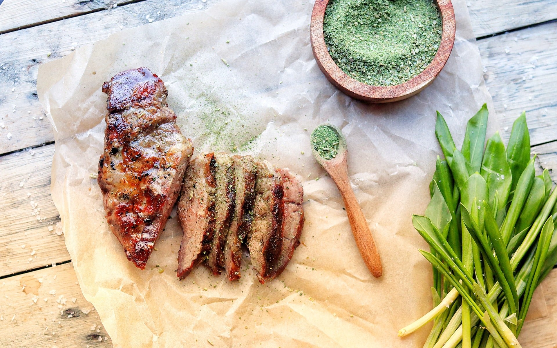 Spider-Steak mit Bärlauch-Rub