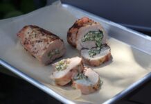 Schweinefilet mit Spinat-Frischkäse-Füllung