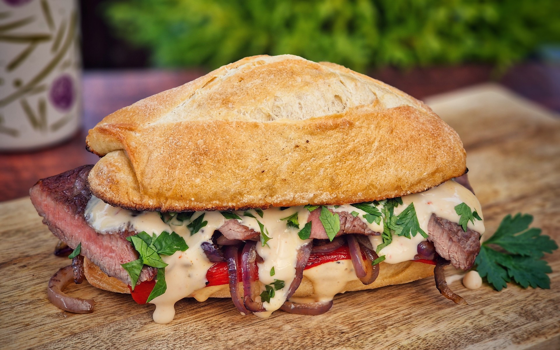 Spanisches Rindfleisch-Sandwich