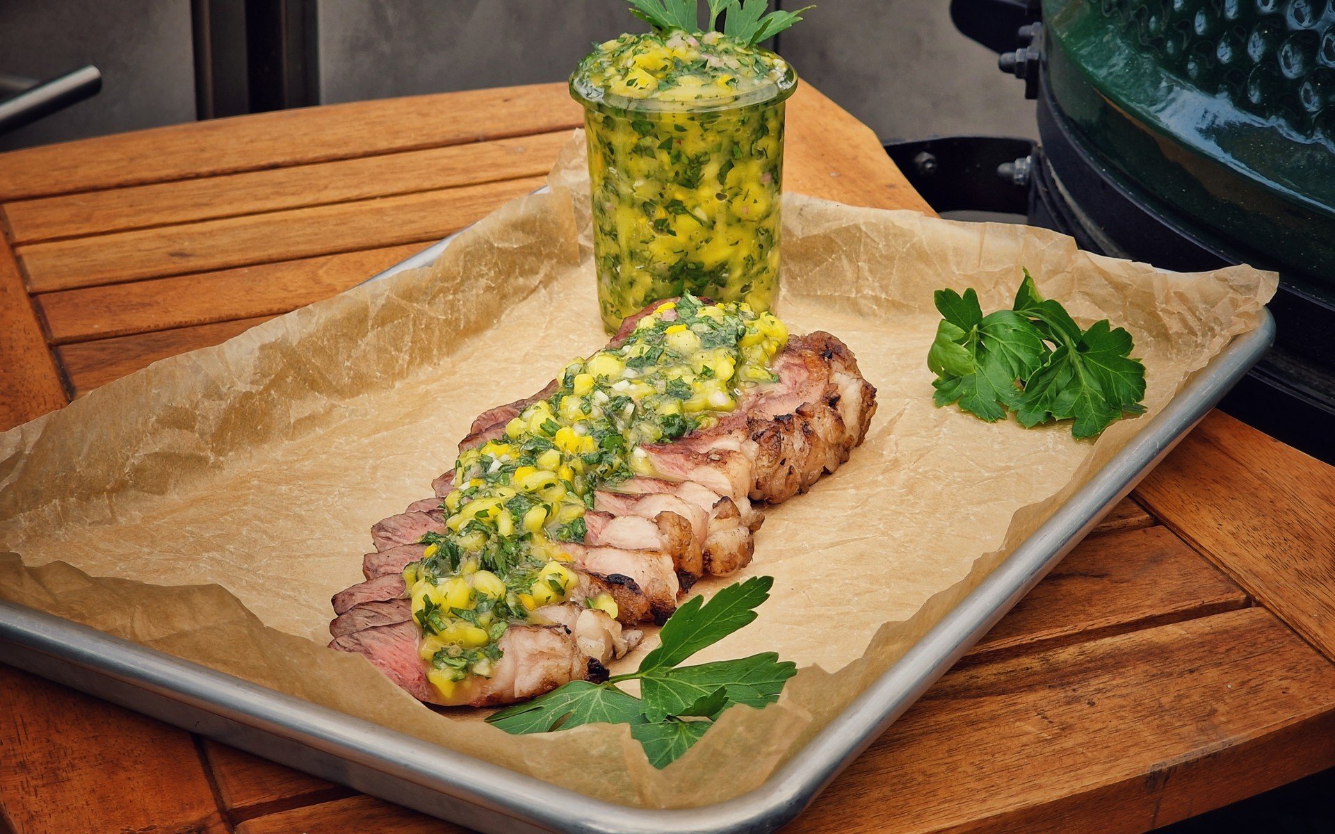 Roastbeef mit Mango-Habanero-Chimichurri