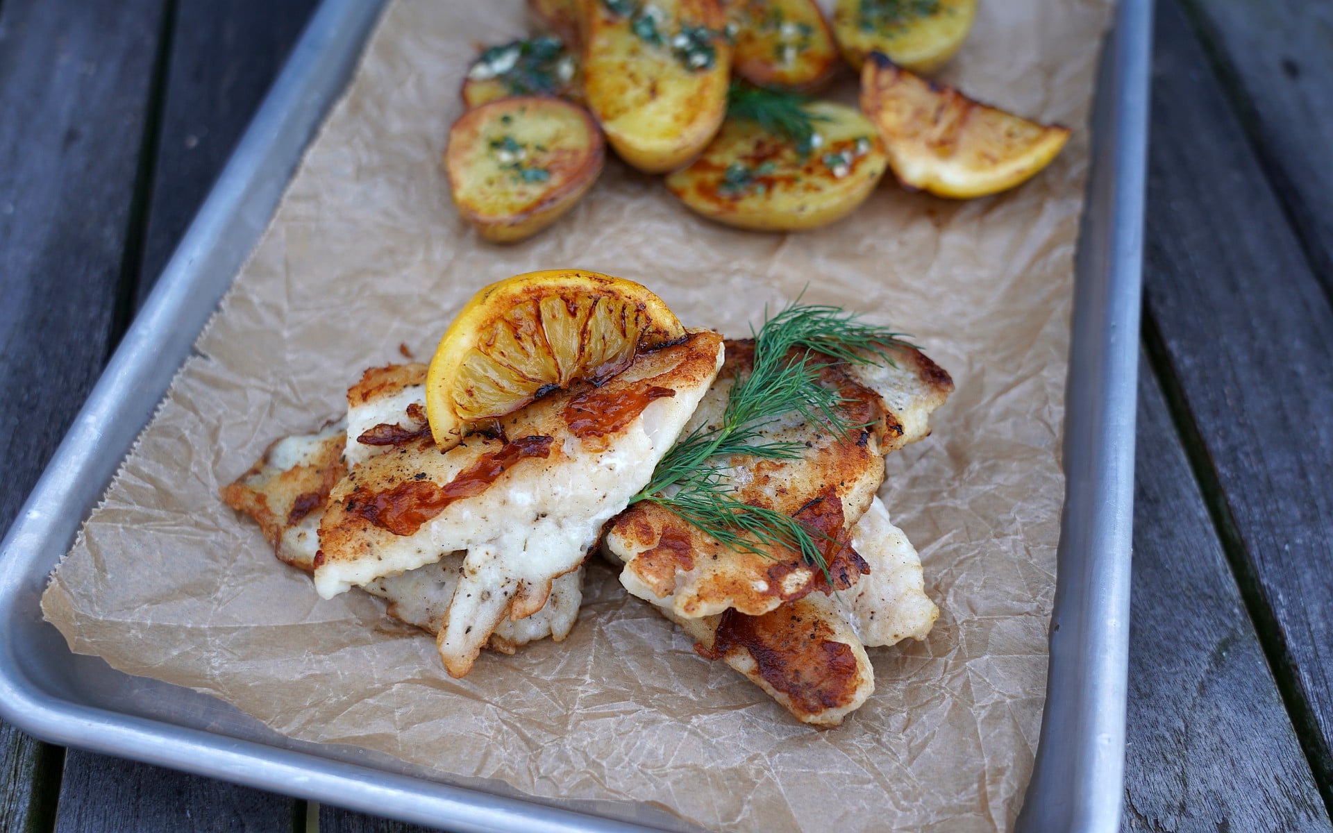 Gegrilltes Seelachsfilet