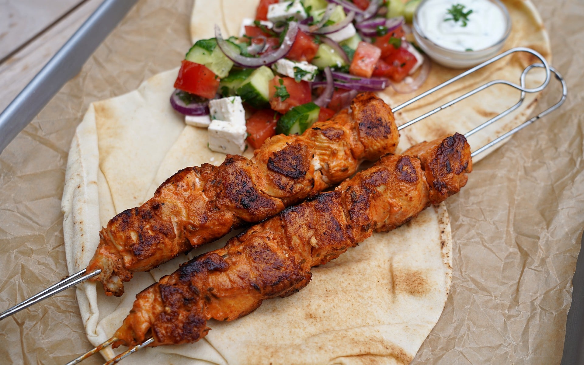 türkische Hähnchenspieße