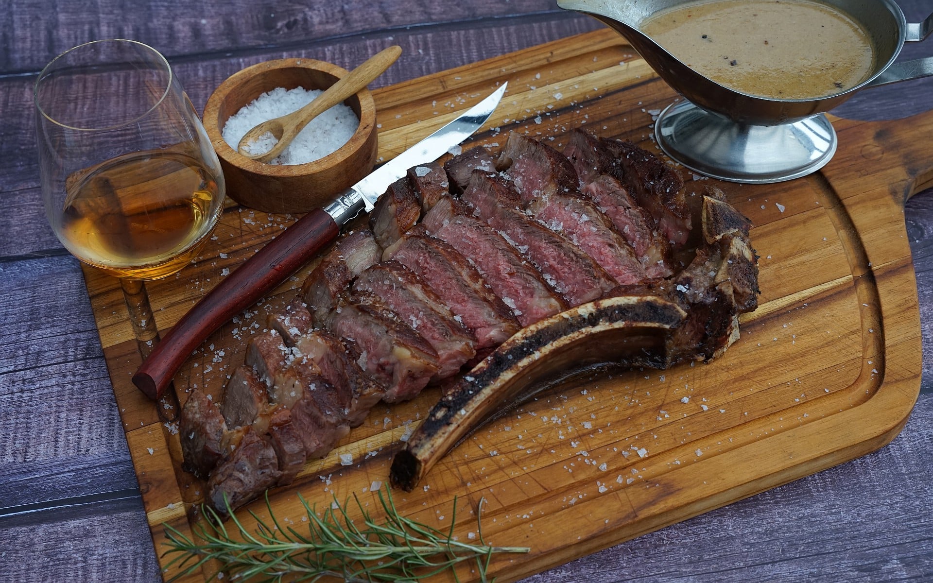 Cote de Boeuf mit Whiskysauce