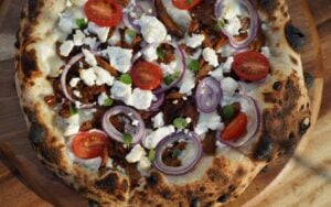Pizza mit Gyros