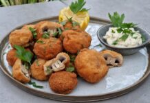 Gebackene Champignons