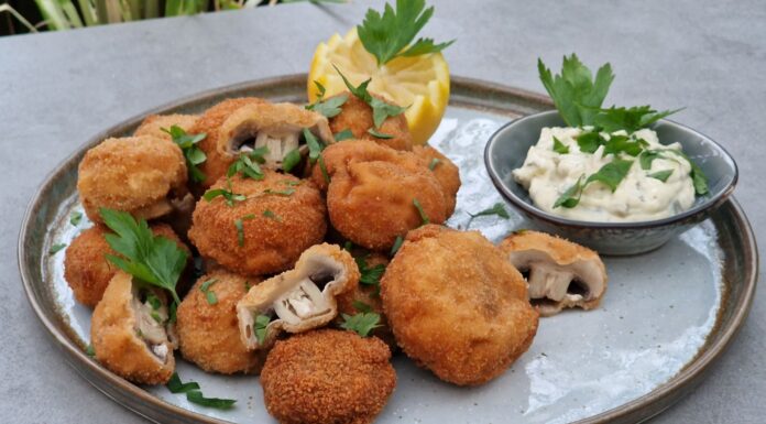 Gebackene Champignons