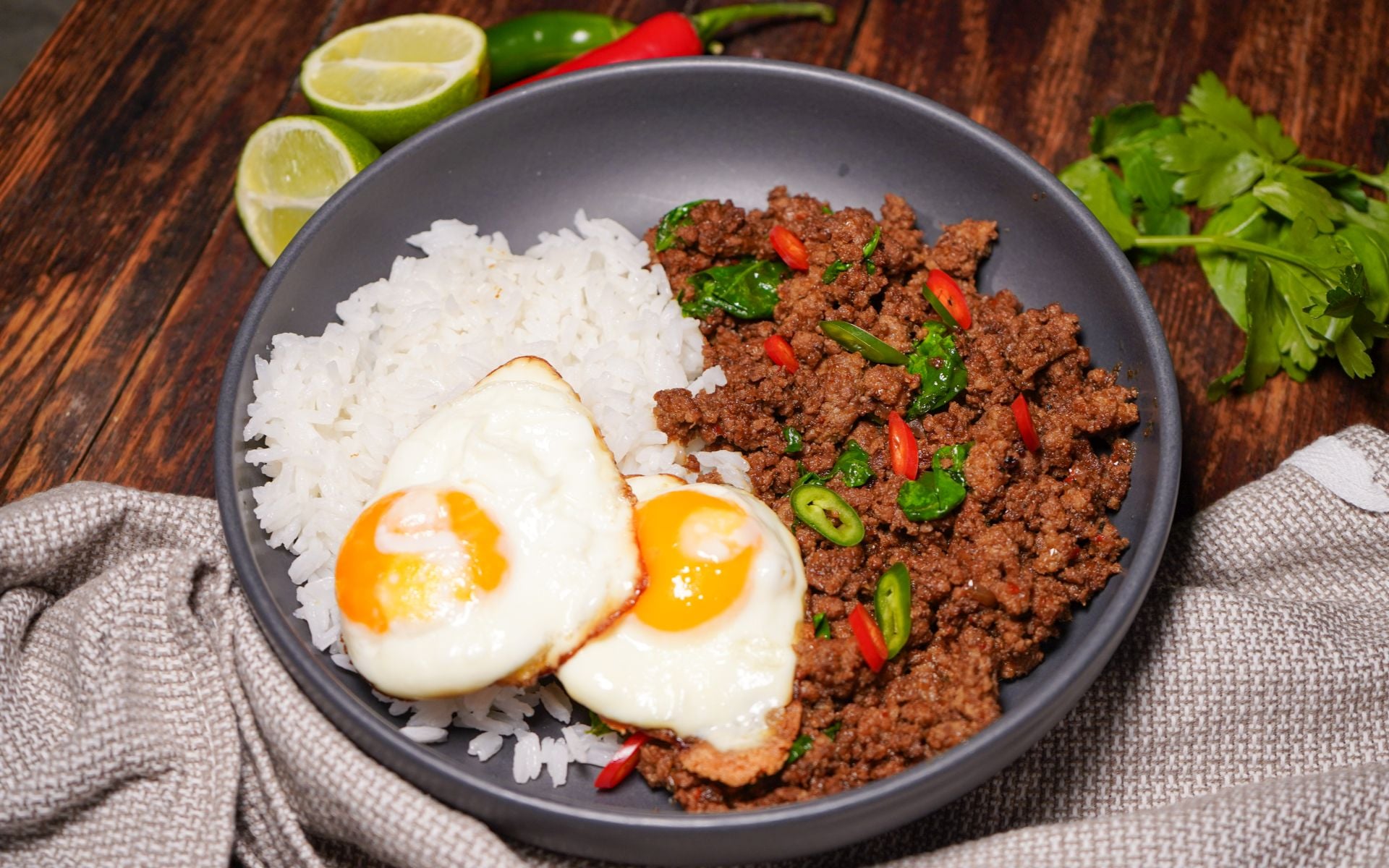 Gebratenes Thai-Hackfleisch