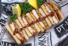 Japanisches Schnitzel-Sandwich