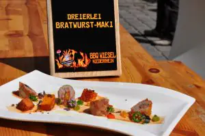 Der Bratwurstgang der BBQ Wiesel Niederrhein bei der Dingdener Grillmeisterschaft
