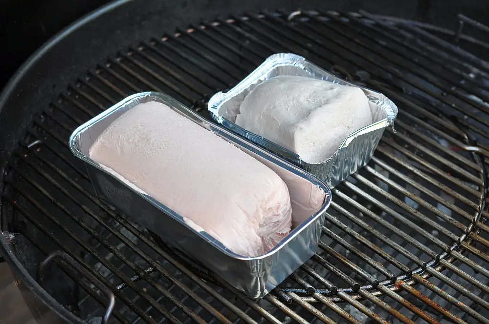 Fleischkäse vom Grill / Leberkäse grillen 1 Fleischkäse vom Grill
