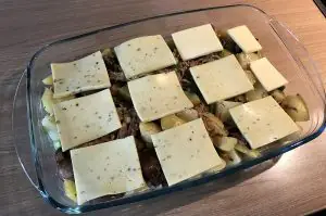 Pulled Pork Auflauf Kartoffeln Raclette Kaese 02