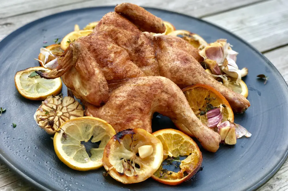 Roadkill Chicken - Platthuhn auf Zitrusfrüchten 8 Roadkill Chicken auf Zitrusfrüchten