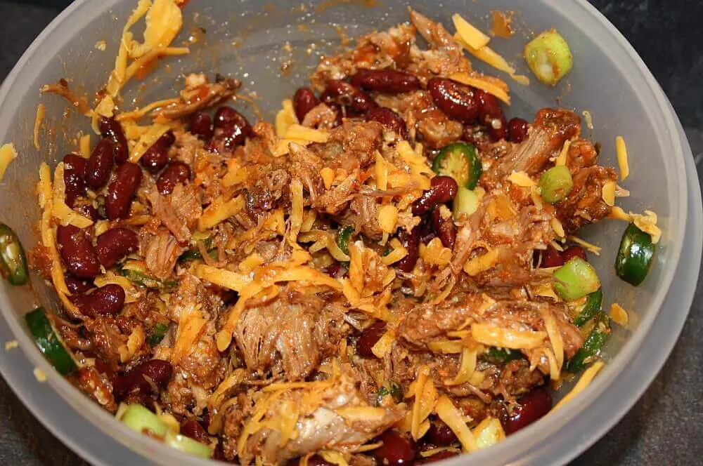 Pulled Pork Nachos mit Cheddar überbacken 5 Pulled Pork Cheddar