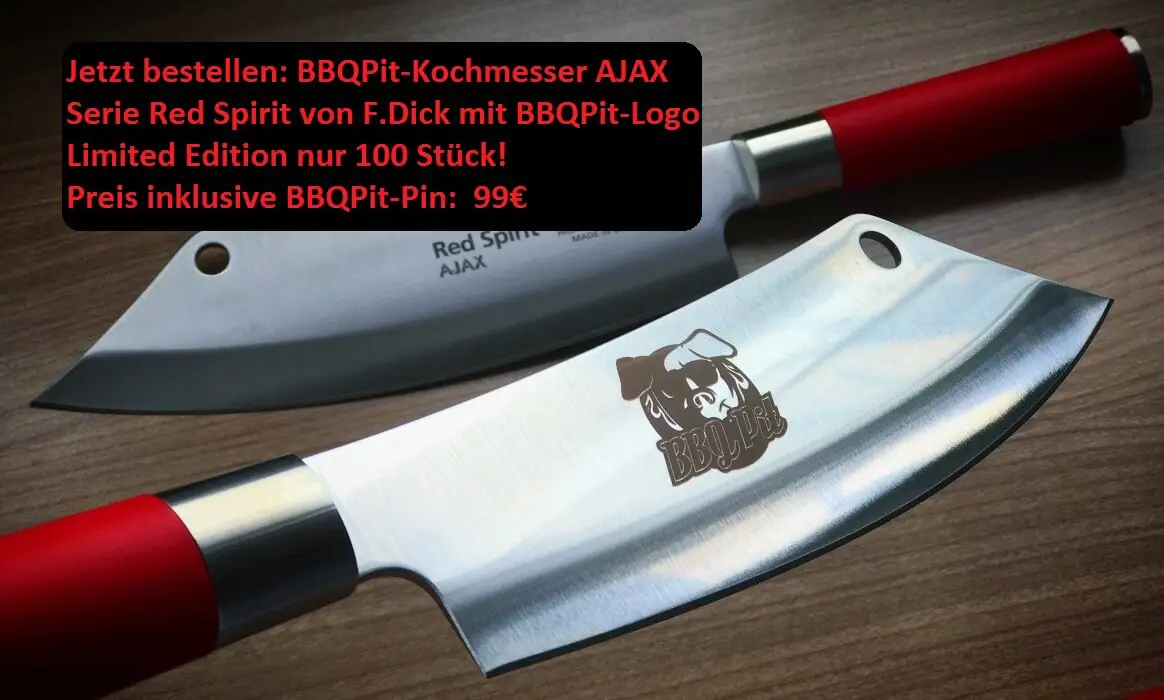 BBQPit-Kochmesser Ajax Red Spirit von F.Dick - Limited Edition 99€