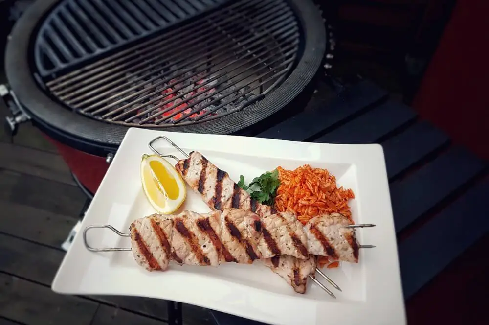 Souvlaki mit Kritharaki