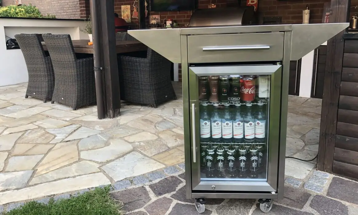 Outdoor-Kühlschrank  - der CASO Barbecue Cooler Counter & Cool gewinne einen caso vakuumierer vrh 790-Caso BBQ Cooler Counter Cool Outdoor Kuehlschrank-Gewinne einen CASO Vakuumierer VRH 790 advanced Pro im Wert von 229,99€