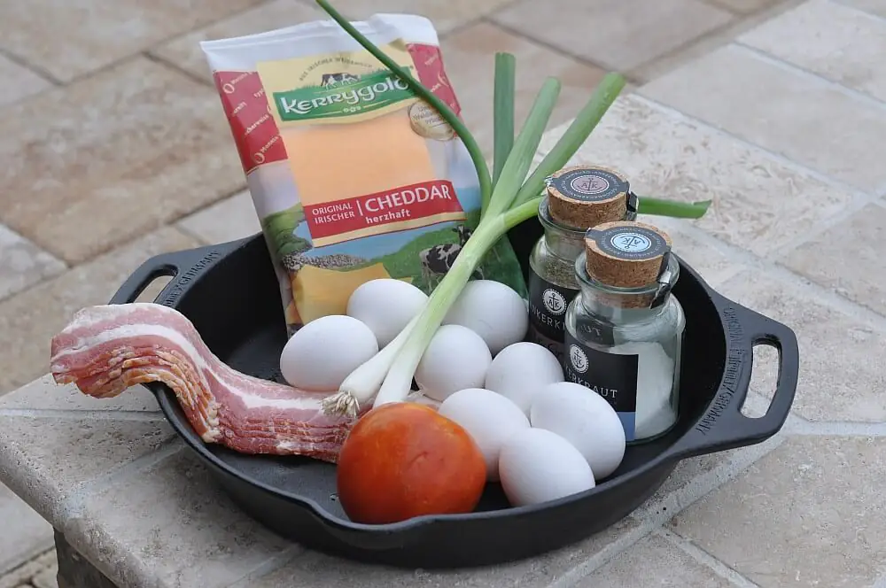Omelett mit Bacon & Cheddar 1 Omelett Zutaten
