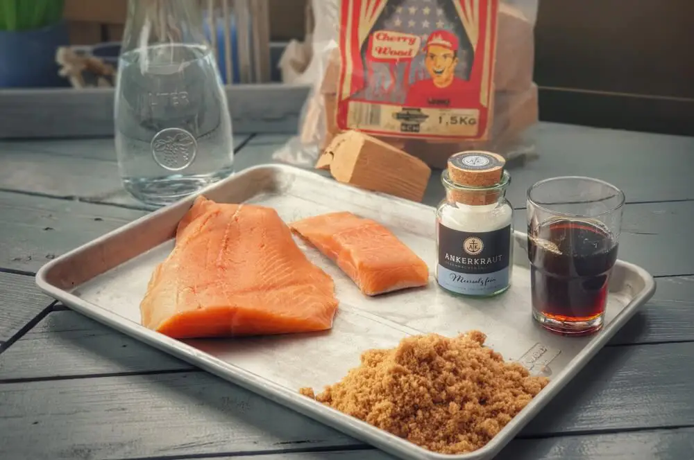 Candy Salmon - Kandierter Lachs aus dem Rauch 1 Alle Zutaten für Candy Salmon auf einen Blick