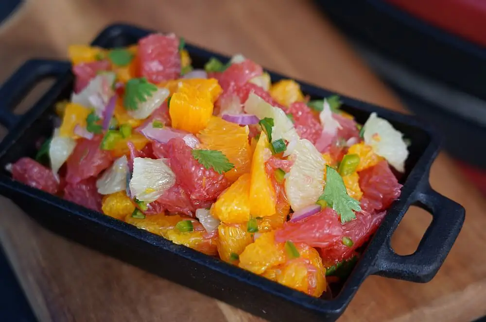 Zitrus-Salsa mit Orangen, Grapefruits und Limetten 4 Zitrus-Salsa mit Koriander und Jalapeno
