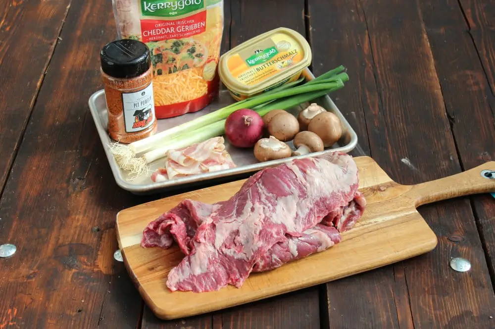 Skirt Steak Roulade - XXL-Roulade aus dem Dutch Oven 2 Alle Zutaten für Skirt Steak Rouladen auf einen Blick