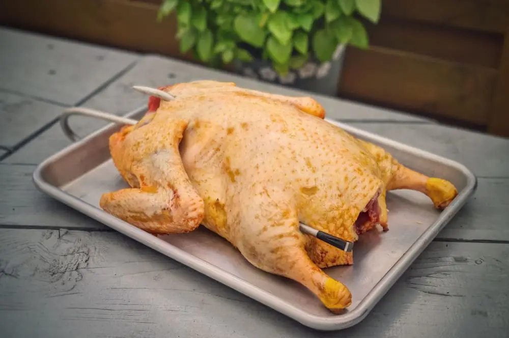 Peking Ente vom Grill 3 Bevor die Ente auf den Grill kommt, wird sie lackiert