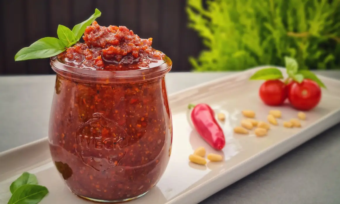 Pesto Rosso - Rotes Tomatenpesto selber machen | BBQPit.de basilikum-pesto-Pesto Rosso-Basilikum-Pesto &#8211; Pesto alla Genovese selber machen