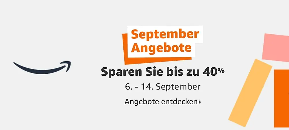 Endspurt: Amazon September Angebote nur noch bis 14.09.! 1 Amazon September Angebote