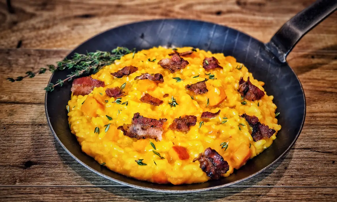 Kürbis-Risotto mit Parmesan und Speck | BBQPit.de
