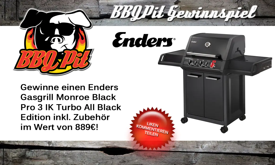 Gewinne einen Enders Monroe Black Pro Gasgrill im Wert von 889€