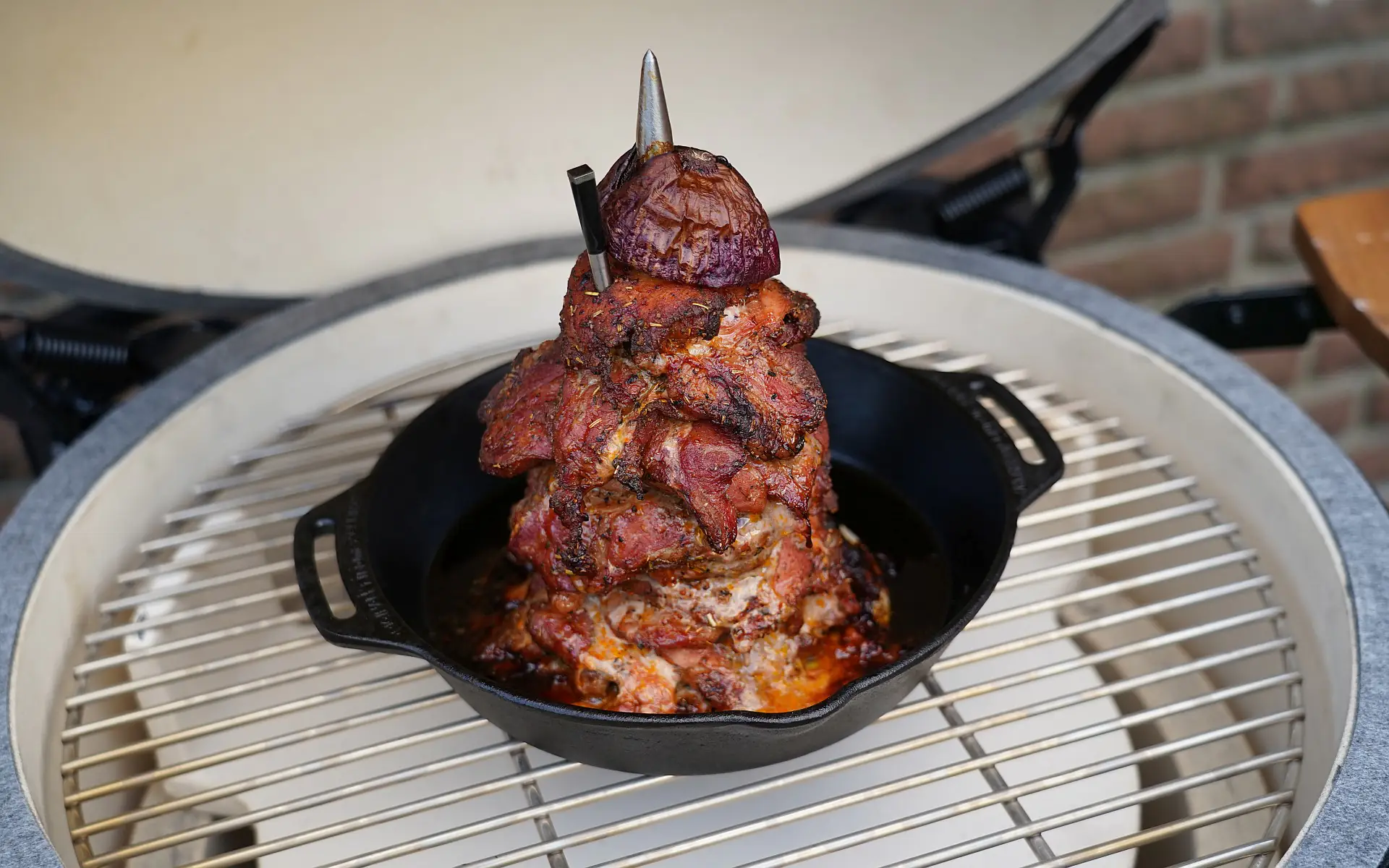 Gyros-Türmchen vom Edelstahl-Gyrosspieß | BBQPit.de