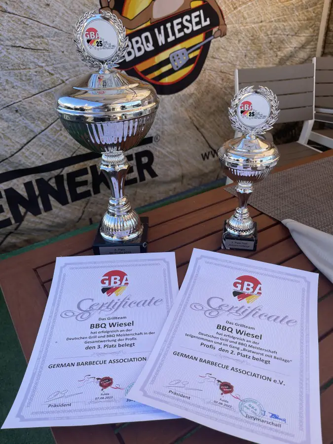 25. Deutsche Grillmeisterschaft 2022 – 3.Platz mit den BBQ Wieseln 11 Dritter Platz bei den Profis bei der DGM in Fulda