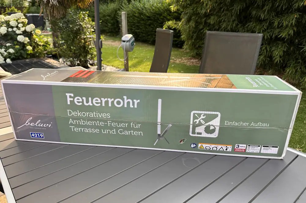 BELAVI Feuerrohr im Test - Die ALDI Pelletfackel ist wieder verfügbar 1 So wird das BELAVI Feuerrohr geliefert